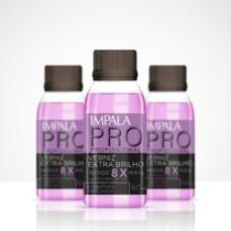 Kit 3 Verniz Extra Brilho Impala Cobertura Espelhada 60ml