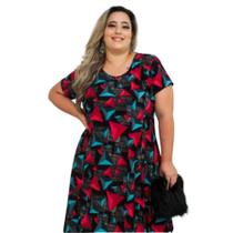 Kit 3 Vestido Malha Liganete Plus Size Senhora Soltinho