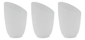 Kit 3 Vidro Tulipa Pisa Pata De Vaca Fosca 14cm Bocal 5cm Kit 3 Vidro Tulipa Pisa Pata De Vaca Fosca 14cm Bocal 5cm