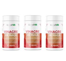 Kit 3 Vinagre De Maçã Ácido Acético 60 Capsulas - Good Vit