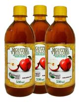 Kit 3 Vinagre De Maçã Orgânico Montes Verdes 530ml