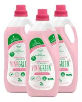 Kit 3 Vinagreen Flores Rosa Brancas Amaciante 100% Vegano 2l