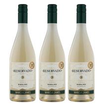 Kit 3 Vinho Branco Suave Riesling Marcus James 750ml Vinicula Aurora Kit 3 Vinho Branco Suave Riesling Marcus James 750ml Vinicula Aurora
