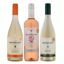 Kit 3 Vinho Chardonnay, Riesling e Merlot Rosé Marcus James Vinicula Aurora