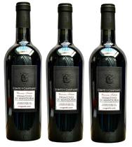 Kit 3 Vinho Conte Di Campiano Primitivo Di Manduria 750Ml