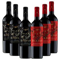 Kit 3 Vinho Diablo Black Cabernet Sauvignon + 3 Vinho Diablo Dark Red 750ml