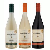 Kit 3 Vinho Fino Chardonnay, Pinot Noir e Riesling Marcus James Kit 3 Vinho Fino Chardonnay, Pinot Noir e Riesling Marcus James