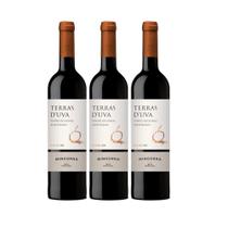 Kit 3 Vinho Fino Tinto Seco Português Terras D'Uva 750ml