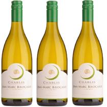 Kit 3 Vinho Frances Chablis Jean Marc Brocard 2018 750Ml