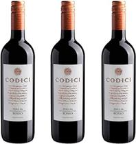 Kit 3 vinho italiano Codici Puglia Rosso