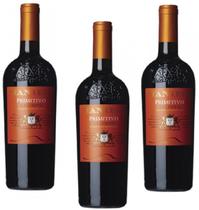 Kit 3 Vinho Italiano Manieri Primitivo Di Puglia Salento Igt