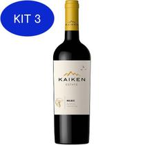 Kit 3 Vinho Kaiken Estate Malbec 750 Ml