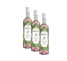 Kit 3 Vinho Macaw Frisante Tropical Rose Casa Perini 750ml