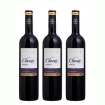 Kit 3 Vinho Salton Classic Merlot 750ml - Serra Gaúcha Kit 3 Vinho Salton Classic Merlot 750ml - Serra Gaúcha