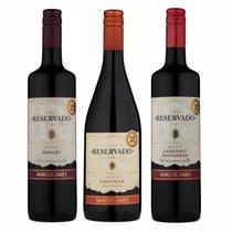 Kit 3 Vinho Tinto Marcus James Merlot, Pinot Noir, Cabernet Sauvignon