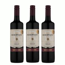 Kit 3 Vinho Tinto Seco Merlot Marcus James 750ml Vinicula Aurora