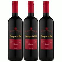 Kit 3 Vinho Tinto Suave Sangue de Boi Serra Gaúcha 750ml