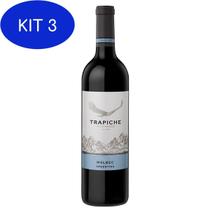 Kit 3 Vinho Trapiche tinto 750ml