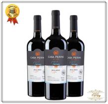 Kit 3 Vinhos Argentino Casa Perini Malbec