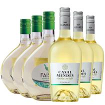 Kit 3 Vinhos Casal Mendes Branco + 3 Vinhos Faisão Vinho Verde Kit 3 Vinhos Casal Mendes Branco + 3 Vinhos Faisão Vinho Verde