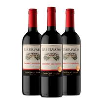 Kit 3 Vinhos Chileno Concha Y Toro Reservado Cabernet Sauvignon 750ml