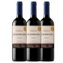 Kit 3 Vinhos Concha Y Toro Malbec 750ml