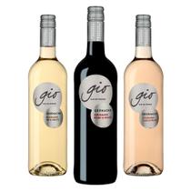Kit 3 Vinhos Gio Tinto, Rosé e Branco Francês vinícola Gérard Bertrand