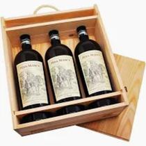 Kit 3 Vinhos Pera Manca Branco 750 ml c/ Caixa de Madeira.... PARCELE EM ATÉ 10X NO CARTÃO