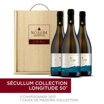 Kit 3 Vinhos Sécullum Branco Reserva Seco 2017 + 1 Caixa de Madeira Sécullum Collection