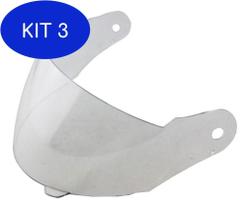 Kit 3 Viseira Para Capacete Mixs Mx2 E Gladiator Cristal - Polivisor