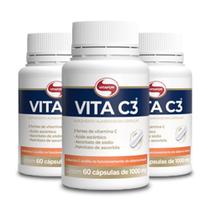 Kit 3 VITA C3 Vitamina C Vitafor com 60 Cápsulas