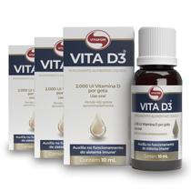Kit 3 Vita D3 2000ui Vitafor 10ml em Gotas Kit 3 Vita D3 2000ui Vitafor 10ml em Gotas