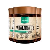 Kit 3 Vitamin D3 2000 Ui Nutrify 60 Cápsulas