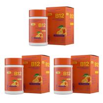 Kit 3 Vitamina B12 Tangerina 280mg 60 Comprimidos Mastigáveis Kit 3 Vitamina B12 Tangerina 280mg 60 Comprimidos Mastigáveis