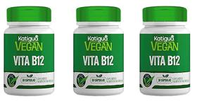 Kit 3 Vitamina B12 Vegan 30 Cápsulas - Katigua