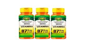 Kit 3 Vitamina Biotina B7 Suplemento Com 60 Capsulas - Unilife