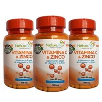 Kit 3 Vitamina C e Zinco 60 Cápsulas 500mg Kit 3 Vitamina C e Zinco 60 Cápsulas 500mg