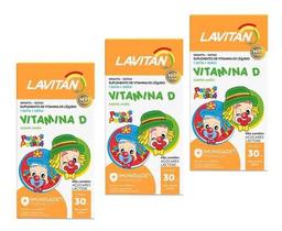 Kit 3 Vitamina D Infantil 30ml Gotas Sabor Limão Vit. D3 - Limão