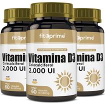 Kit 3 Vitamina D3 2000Ui Colecalciferol 60 Cápsulas Fitoprim