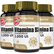 Kit 3 Vitamina D3 2000Ui Colecalciferol Extra 150 Cápsulas