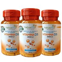 Kit 3 Vitamina D3 60 Cápsulas 500mg