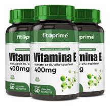 Kit 3 Vitamina E 400mg 400UI Por Cápsula Com 60 Cápsulas