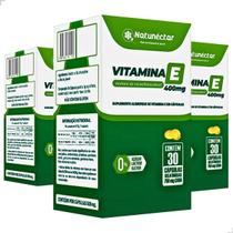 Kit 3 Vitamina E Tocoferol 400 ui 90 Cápsulas Gelatinosas Alfa Concentrada Suplementos Comprimidos