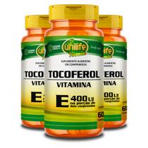 Kit 3 Vitamina E Tocoferol Unilife 60 Comprimidos