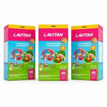 Kit 3 Vitamina Infantil Lavitan Kids Mastigavel Tutti Frutti Kit 3 Vitamina Infantil Lavitan Kids Mastigavel Tutti Frutti