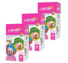 Kit 3 Vitamina Infantil Lavitan Kids Mastigavel Tutti Frutti Kit 3 Vitamina Infantil Lavitan Kids Mastigavel Tutti Frutti
