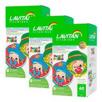 Kit 3 Vitamina Infantil Lavitan Kids Patati Patata 60cp Mast - Cimed