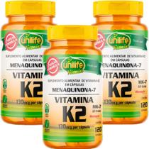 Kit 3 Vitamina K2 135mcg 360 Cap Mk7 Menaquinona Concentrada