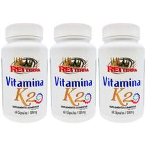 Kit 3 Vitamina K2 480mg 180 Cápsulas - Rei Terra