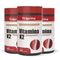Kit 3 Vitamina K2 Menaquinona Com 60 Cápsulas Fitoprime